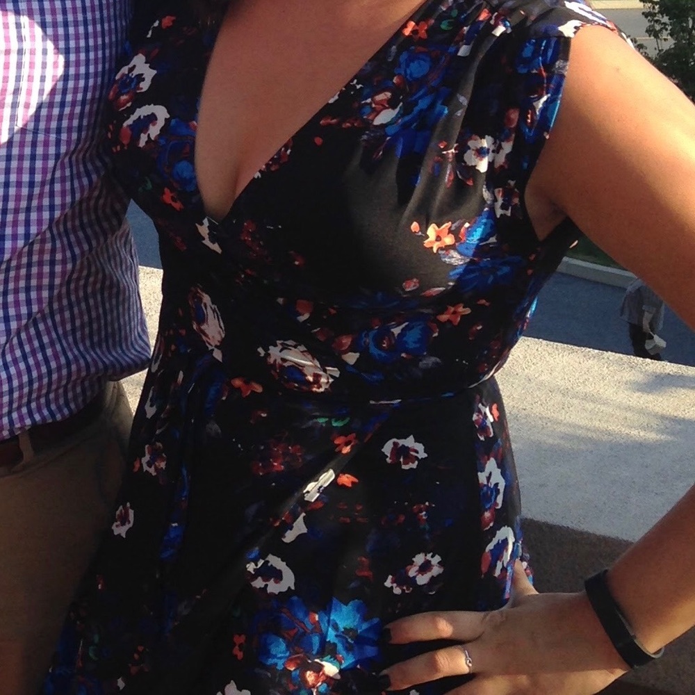 Yumi Kim wrap silk maxi, Black w floral